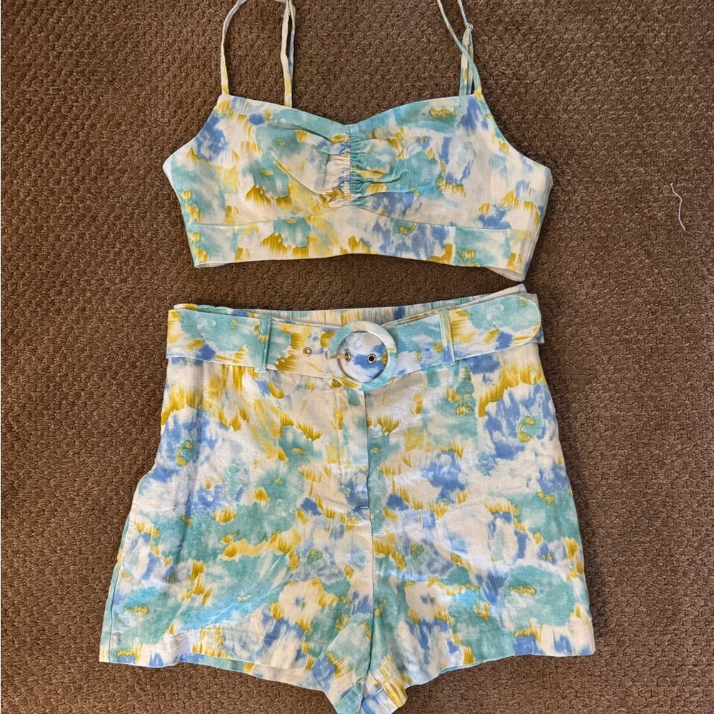 Christian Lacroix Linen Blend Shorts Set